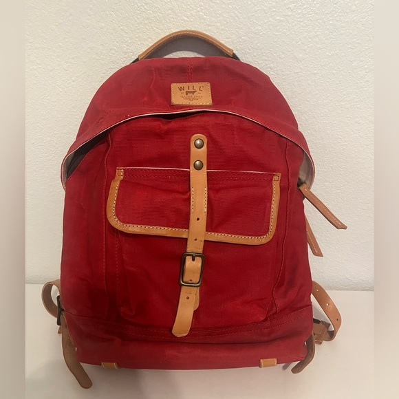 Will Leather Goods Wax Coated Canvas Dome Backpack - Picture 1 of 4